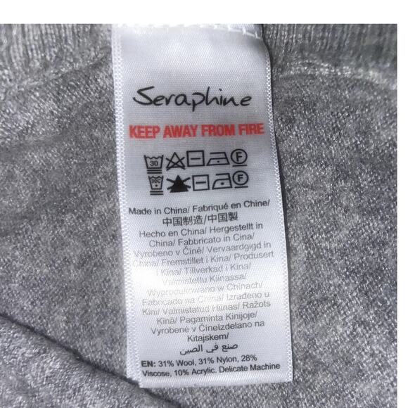 Seraphine Maternity Nursing Wool Gray Sweater - Picture 7 of 7